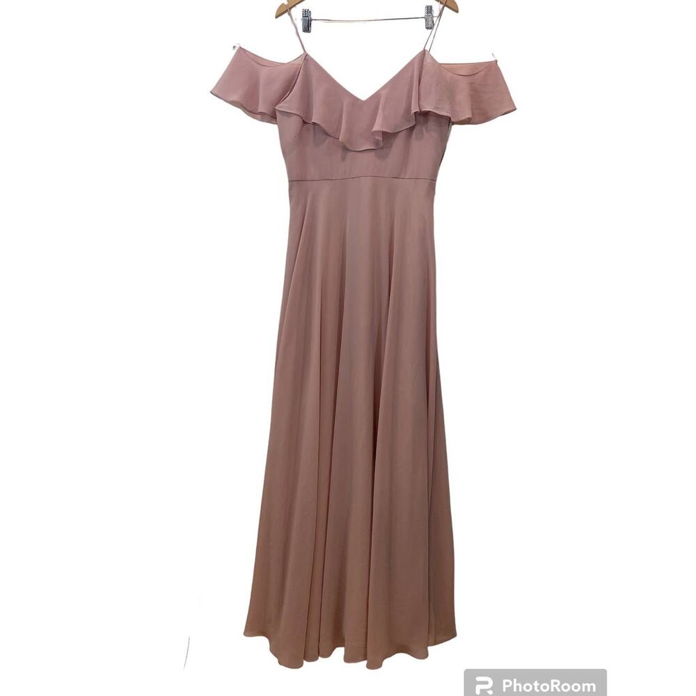 Jenny Yoo Collection Soft Pink Flowy Weeding/Party Summer, Whimsical  Dress 12us